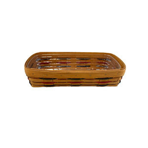 1995 Longberger Woven Traditions Bread Basket w/Protector 14.5"L x 7.5"W x 3.75H